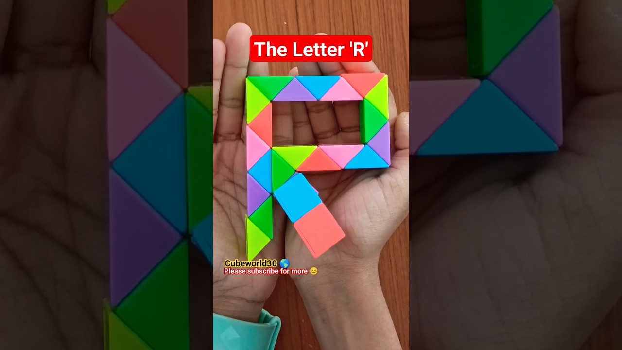 Letter R | Snake cube pattern | Snake cube puzzle 
