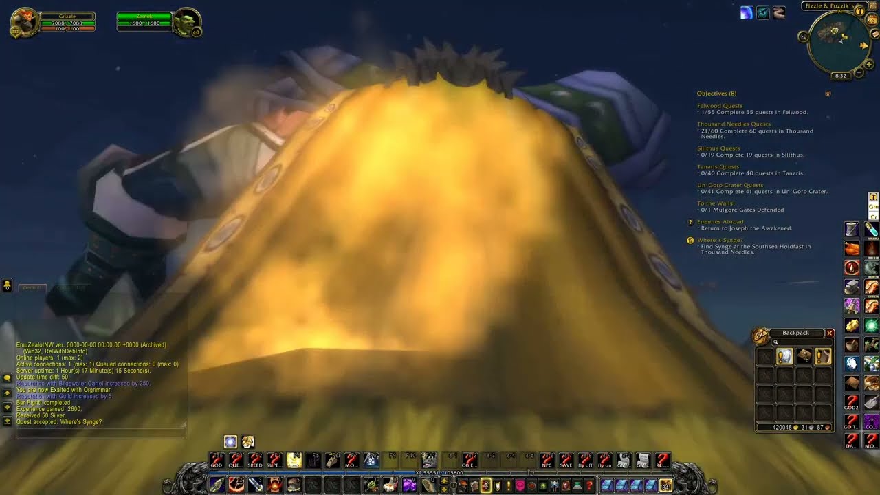 WOW Cata Quest 'Where's Synge - 25596' Horde on a PS