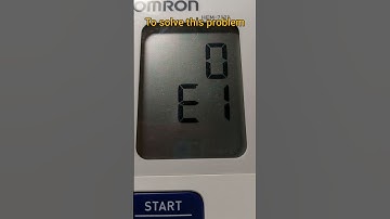 OMRON ERROR DISPLAY E1