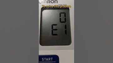 OMRON ERROR DISPLAY E1 