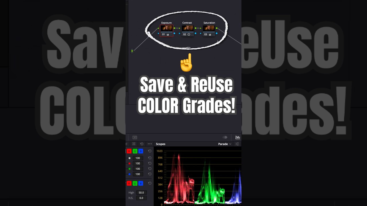 Save & ReUse your Color Grading with POWER GRADES - DaVinci Resolve