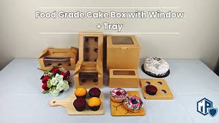 Introduce Food Grade Cake Box With Window Tray