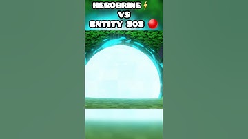 [MINECRAFT] HEROBRINE⚡️ VS ENTITY 303 🔴 #minecraftclutch #shortsfeed #shorts
