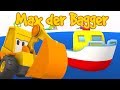 5 Episoden von Max der Bagger auf Deutsch. Zeichentrickfilme mit Autos.