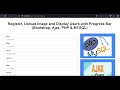 Register, Upload Image &amp; Display Users with Progress Bar (Bootstrap, Ajax, PHP &amp; MYSQL) #shortvideo