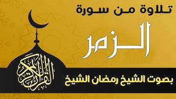 تلاوة من سورة الزمر بصوت الشيخ رمضان الشيخ