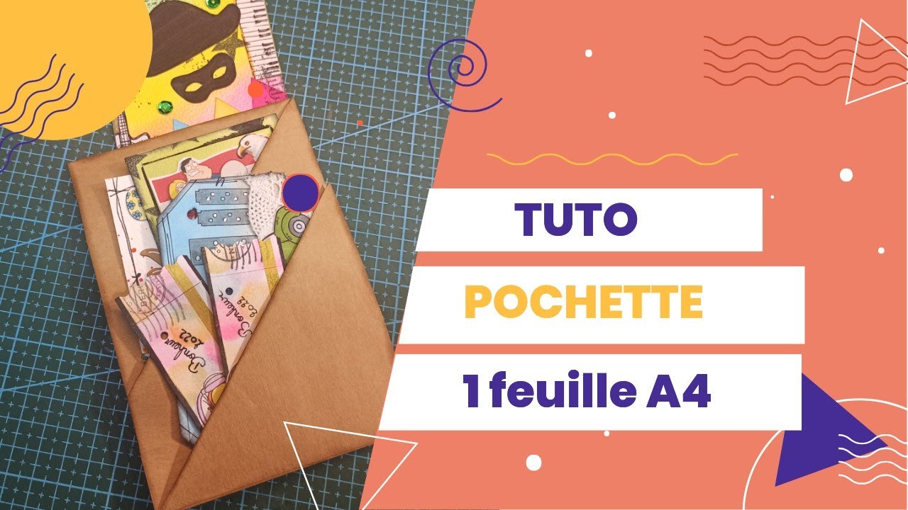 Tuto petite pochette avec 1feuille A4. Super simple! 