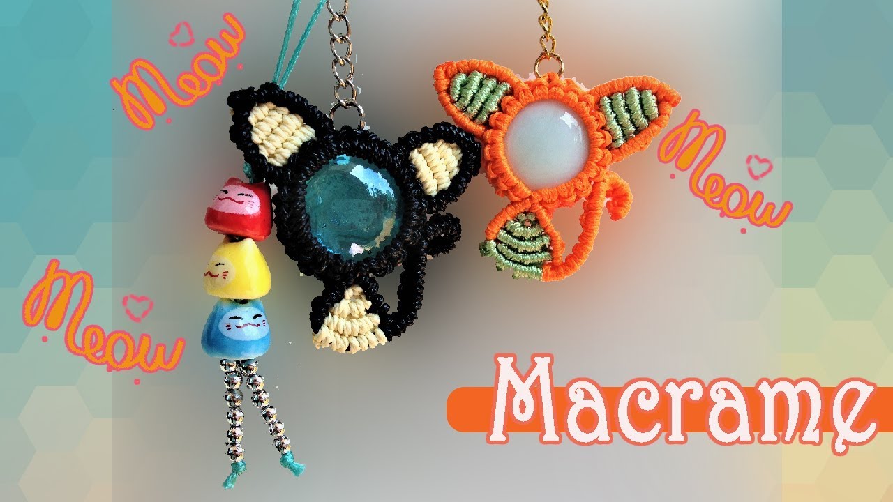 Macrame stroller chain Kitty