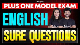 Plus One English  Model Exam Sure Questions  Eduport Plus One