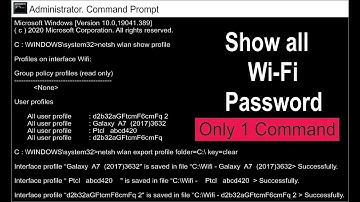 Find all Wi- Fi passwords with only 1 command | Windows 10/8/7 :(CMD)