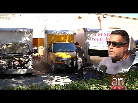 americateve | Investigan incendio supuestamente intencional en Hialeah, dos camiones quedaron calcinados