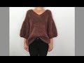 Модный мохеровый свитер.Английская резинка по кругу. Simple knit sweater.