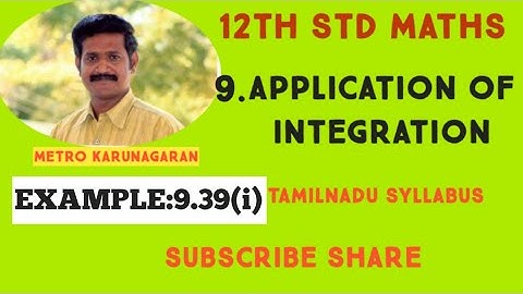 12th Std Maths Example 9.39(i) Evaluate Integration over 0 to π/2 sin⁵x cos⁴dx
