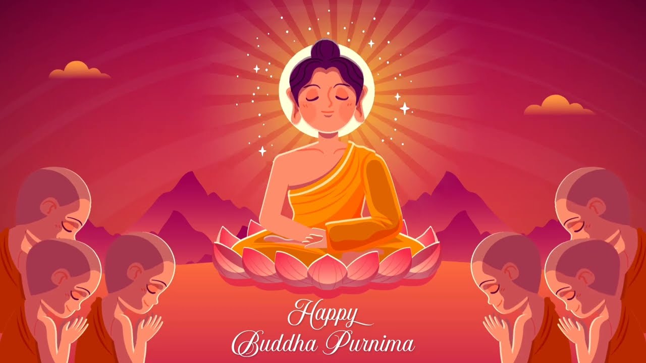 Happy Buddha Purnima | Vesak Day 2025 | Motion Graphics WhatsApp Wishes