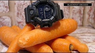 Casio G-Shock GW-9400-1B Blackout Rangeman - Making a negative into a positive using the backlight