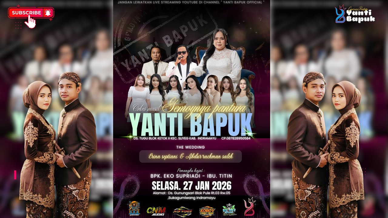 GEMOYNYA PANTURA YANTI BAPUK || PERNIKAHA: ERINA SEPTIANI & ABDUR RACMAN || DS. GUNUNGSARI BLOK PULE