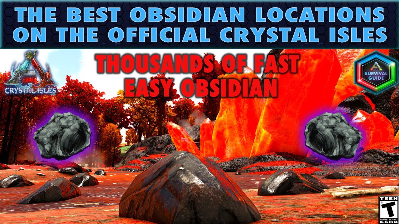 The Best Obsidian Locations in the Crystal Isles Map - YouTube