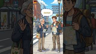 Nach dem Weg fragen auf Deutsch 🗺️ | German Directions Dialog A1 #shorts #germana1
