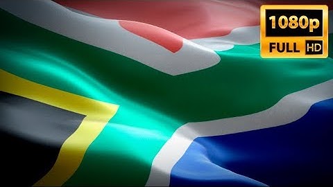 South Africa flag waving in wind video footage Full HD. Realistic South Africa Flag background