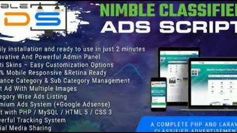 Nimble Classified Ads Script v1.19 – PHP And Laravel Geo Classified Advertisement CMS PHP Script