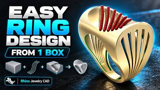 RHINO JEWELRY CAD - 1 BOX • 2 BOOLEANS • 1 RING