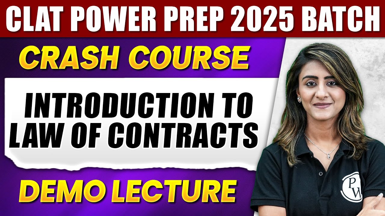 Legal Reasoning | Introduction to Law of Contracts | CLAT Power Prep ...