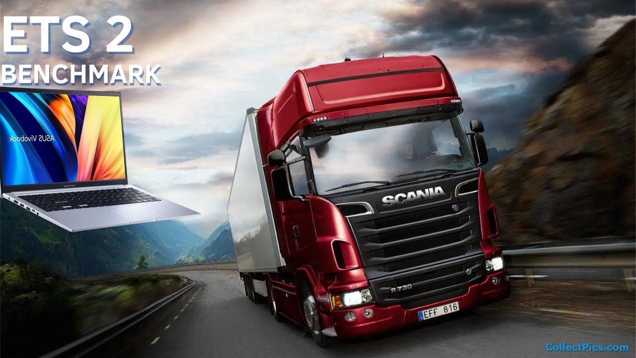 Benchmark do Asus Vivobook 15 com Ryzen 7 4800HS, no Euro truck