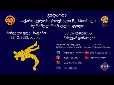 2.  საქ. ერ. ჩემპ. ბ/რ (GR) ჭიდაობაში - 1-2 დღე