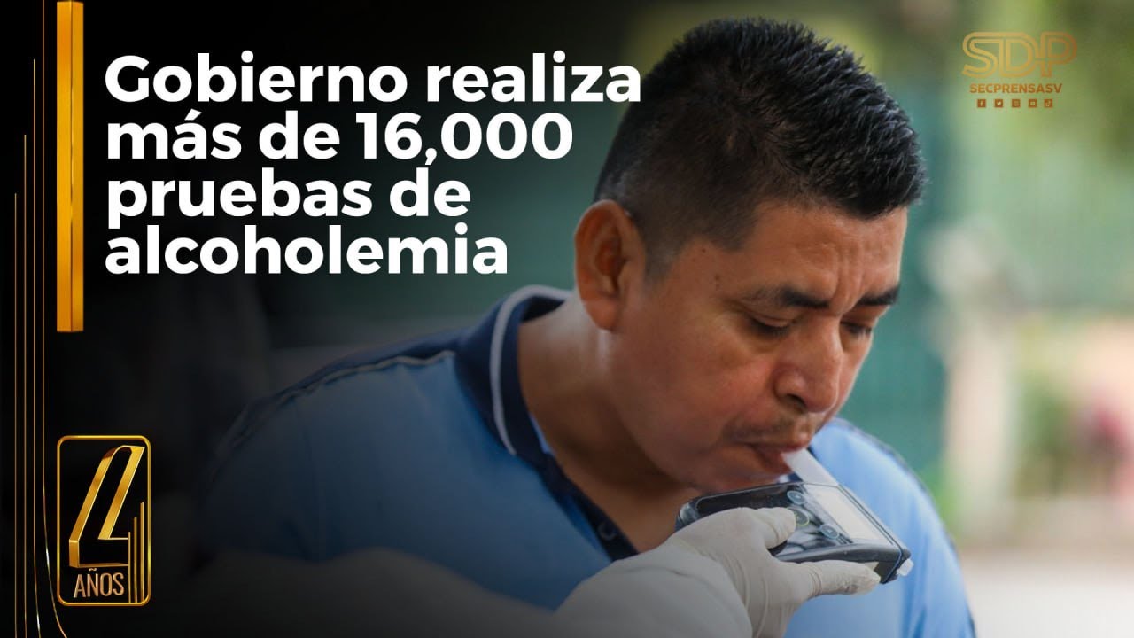 Gobierno realiza más de 16,000 pruebas de alcoholemia 