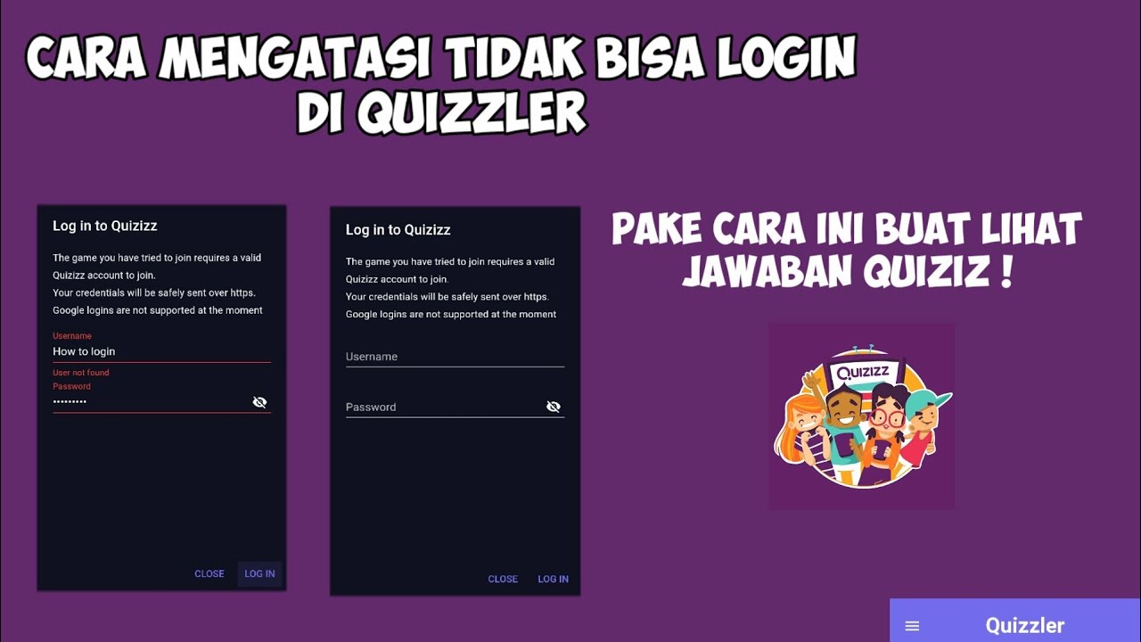 CARA MENGATASI TIDAK BISA LOGIN KE QUIZZLER || MELIHAT JAWABAN QUIZIZ