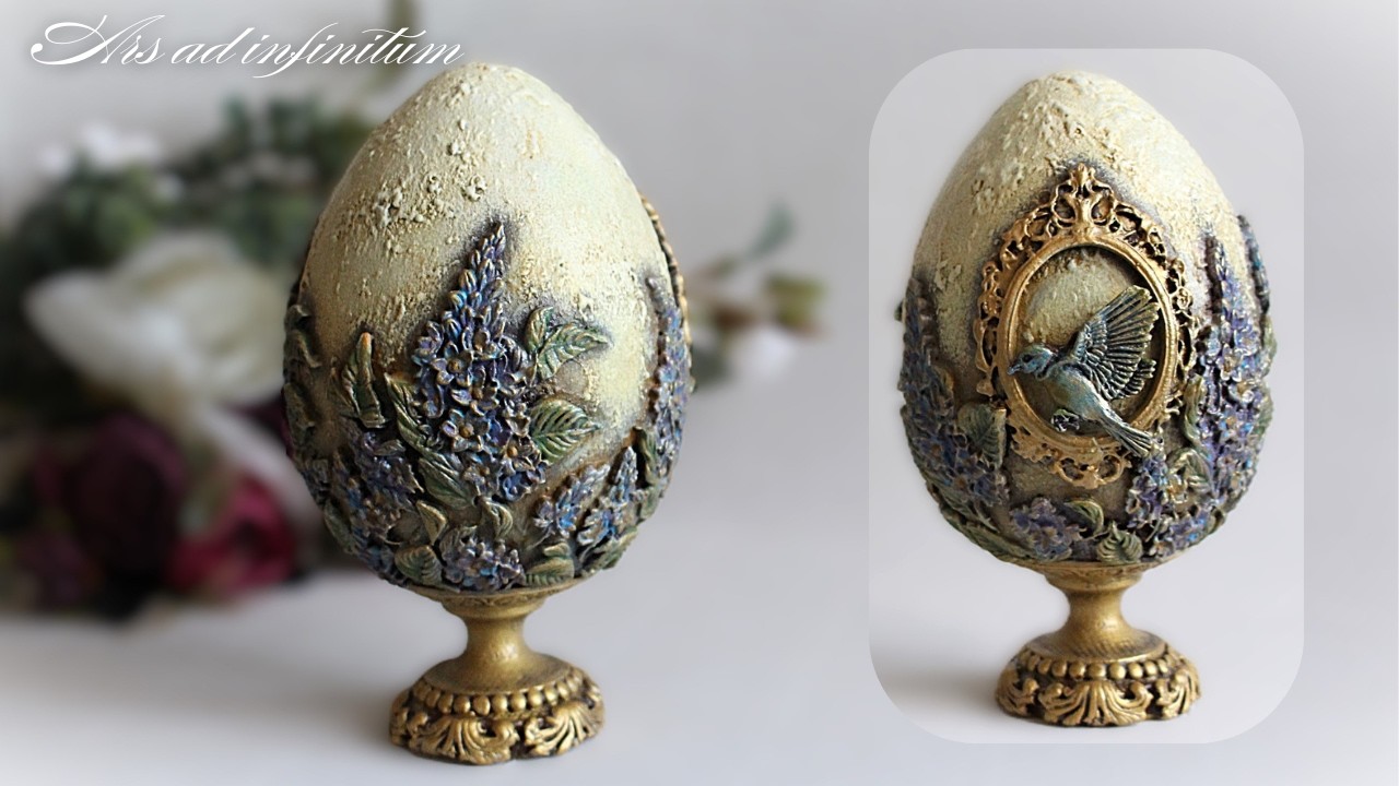 Easter egg in a flower garden. / Wielkanocne jajo w kwiecistym ogrodzie. Tutorial.