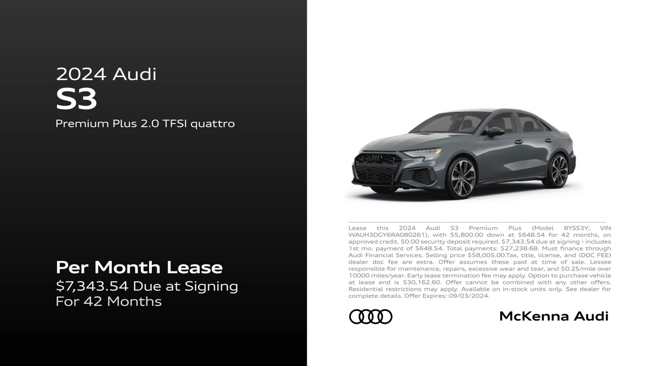 Audi S3 08/14/2024 4185982