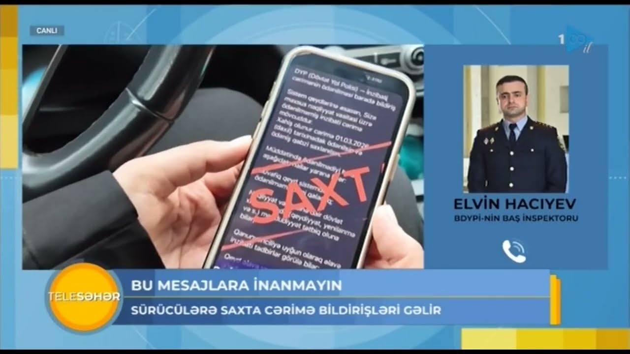 Sürücülərə saxta cərimə bildirişləri ilə bağlı xəbərdarlıq...