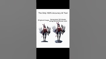 2D to 3D using AI model DimenXioner #3d #3dprinting #3dmodeling