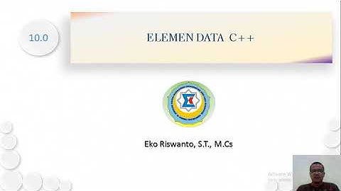 Elemen dasar C++