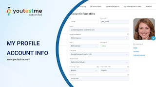 YouTestMe GetCertified 12 - Account Information
