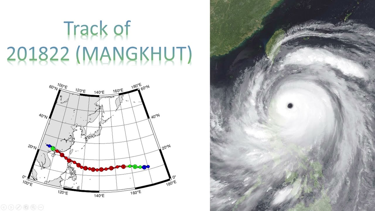 Track of Typhoon 201822 (MANGKHUT) 颱風山竹路徑 |  台風201822号経路情報（マンクット）
