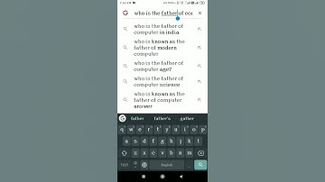Did u know who is called father of computer