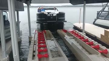2024 Wave Armor Pontoon Port Boat Port with New Canopy System! AquaLife Construction