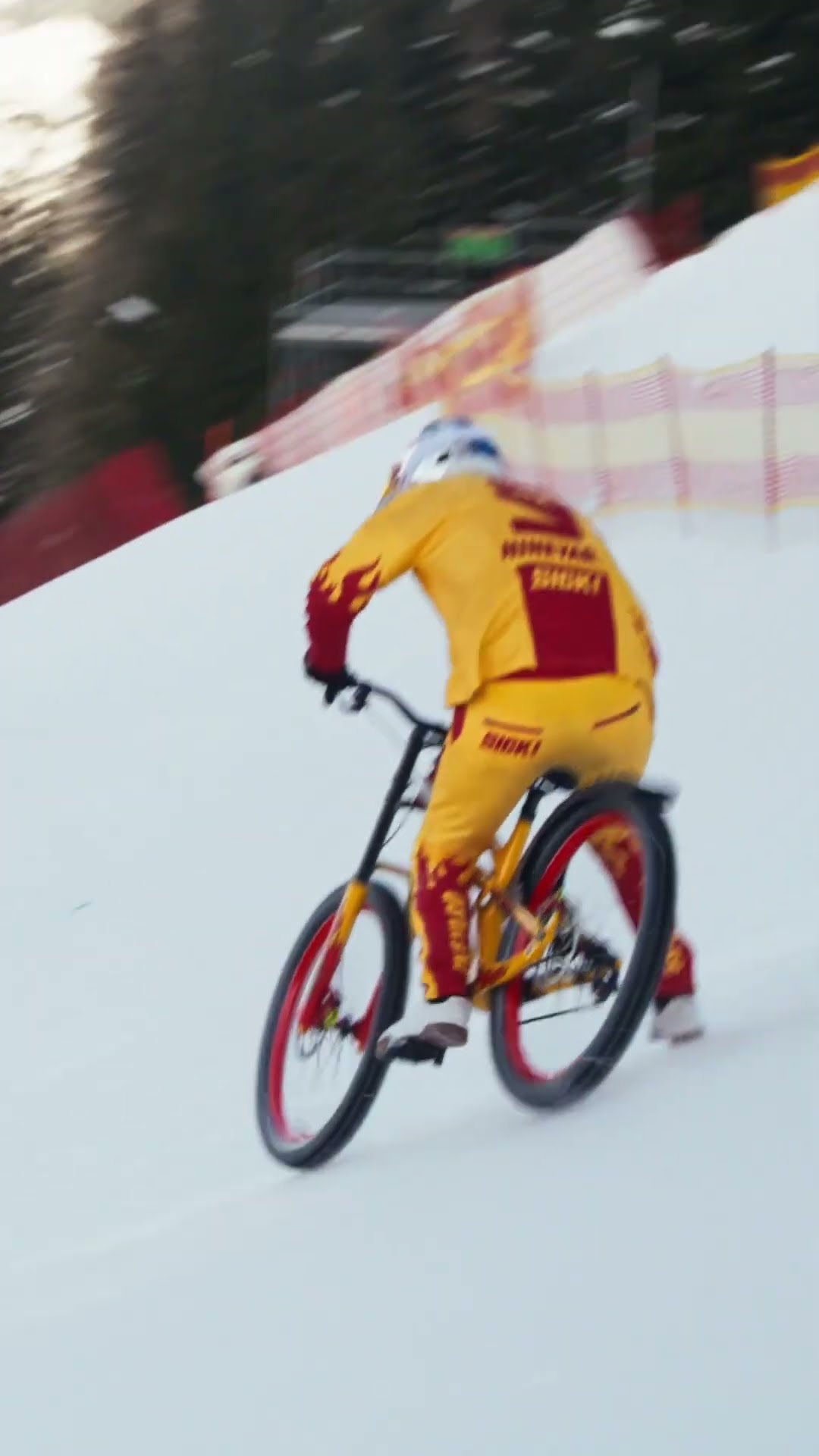 Riding A Bike On A Ski Slope ?