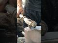 Memotong ujung dengan alat yang unik #blacksmith #medievalblacksmith #usa #welding #metalmagic #fyp