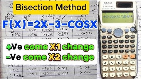 Bisection Method using calculator fx-991ES plus.🔥🔥#Numerical Method #TU(2081)