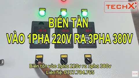 TỦ BIẾN TẦN VÀO 1PHA 220V RA 3PHA 380V - LẮP RÁP SẴN - DỄ SỬ DỤNG