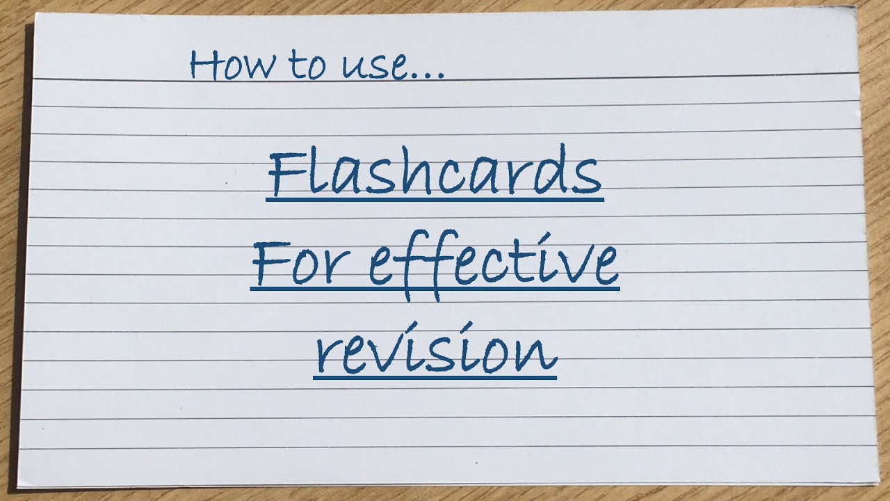 How to Use Flashcards for Revision 