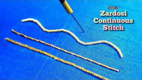 Aari Work Tutorial 70 | Zardosi Continuous Stitch using Aari Needle