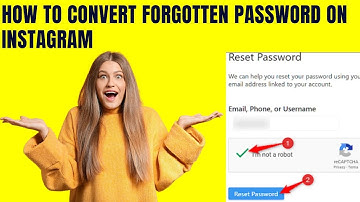 How To Convert Forgotten Password On Instagram