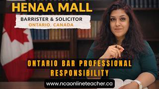 Ontario Bar Professional Responsibility
