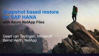 Snapshot-Based Restore for SAP HANA with Azure NetApp Files screenshot 2