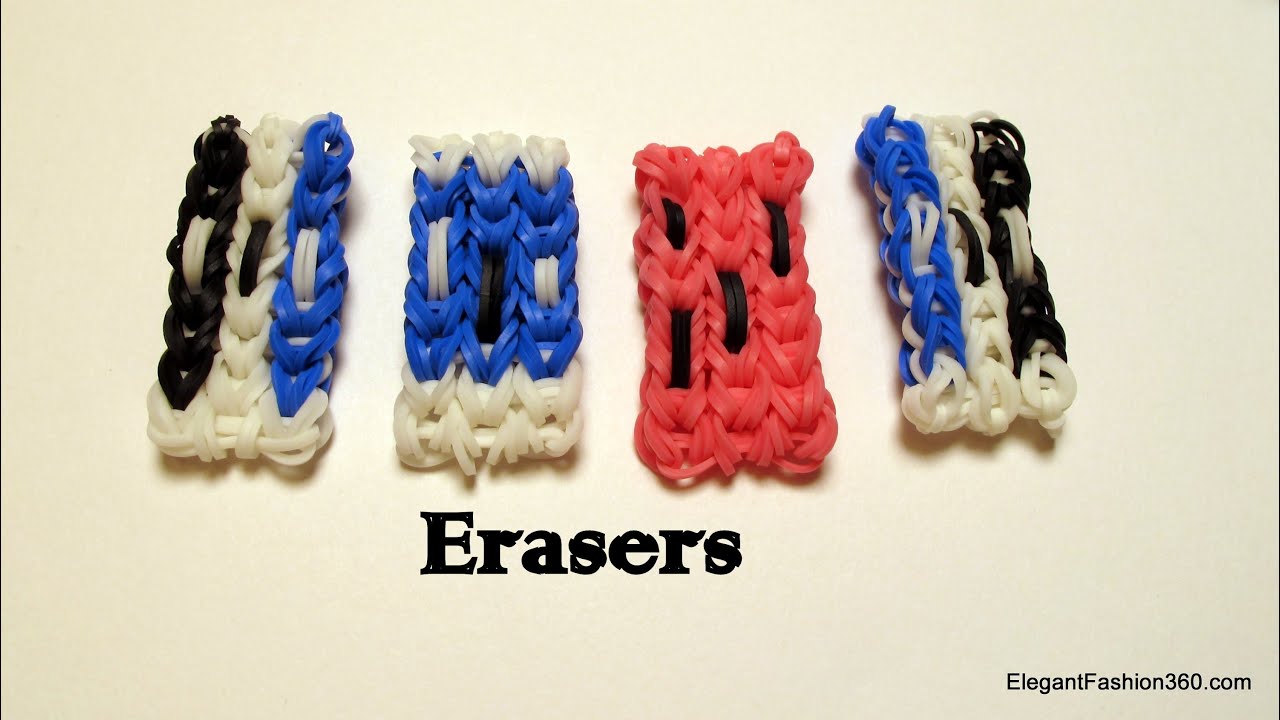 Eraser Charm How to Rainbow Loom Design School Series YouTube