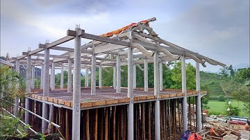 Mẫu Nhà Sàn 1 Gian 2 Chái, Kẻ Truyền. Rộng 180m², Đầy Đủ Bếp Và Phòng Riêng Tại Tân Sơn Phú Thọ